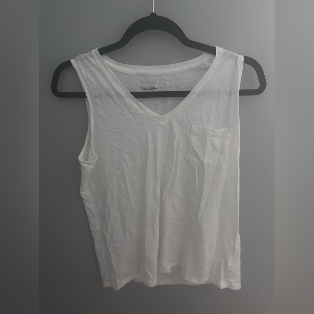 Plain White Tank w/ Pocket